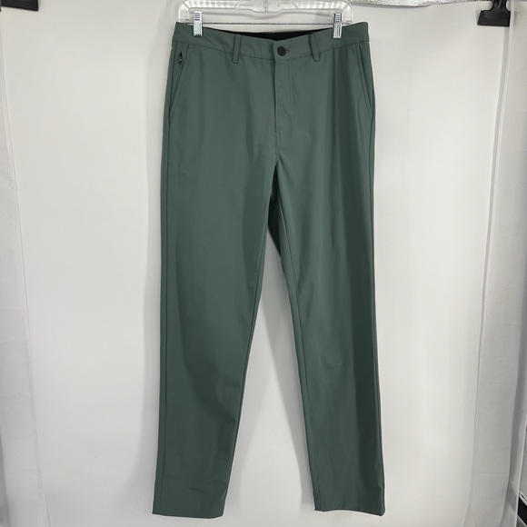 01.ALGO Sz 32 Green Men's Pants Performance Moisture Wicking UPF 40 - Picture 2 of 12